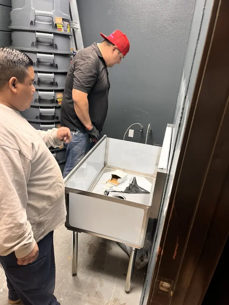 Commercial plumbing and sink installation in Kenmore
